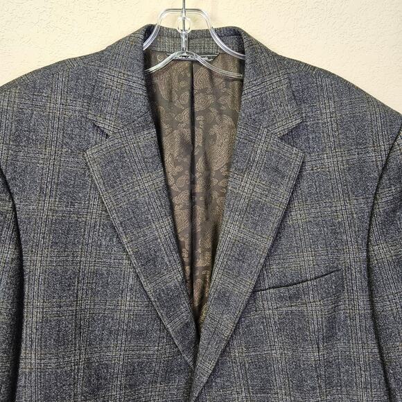 Jack Victor Norton Ditto Windowpane Mens Blazer Sport Coat Jacket Valutowood 44L - Picture 1 of 16